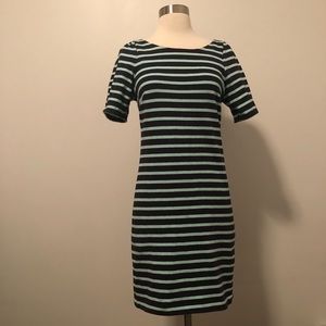 Anthropologie Postmark Bow Back Striped Dress